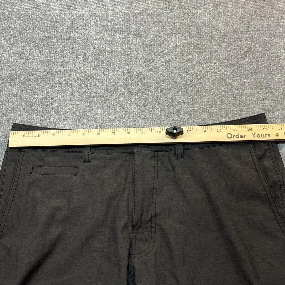 Linksoul Shorts Mens 34 Gray Chino Microfiber Stretch 10 Inch Inseam Golf
